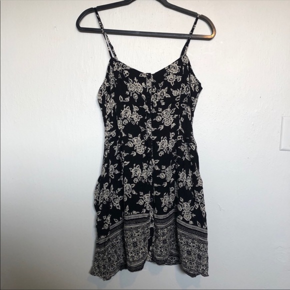 Volcom Black Floral Dress - Picture 1 of 6